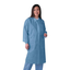 Medline Disposable Knit Cuff / Collar Multilayer SMS Lab Coats Blue S 1 Each