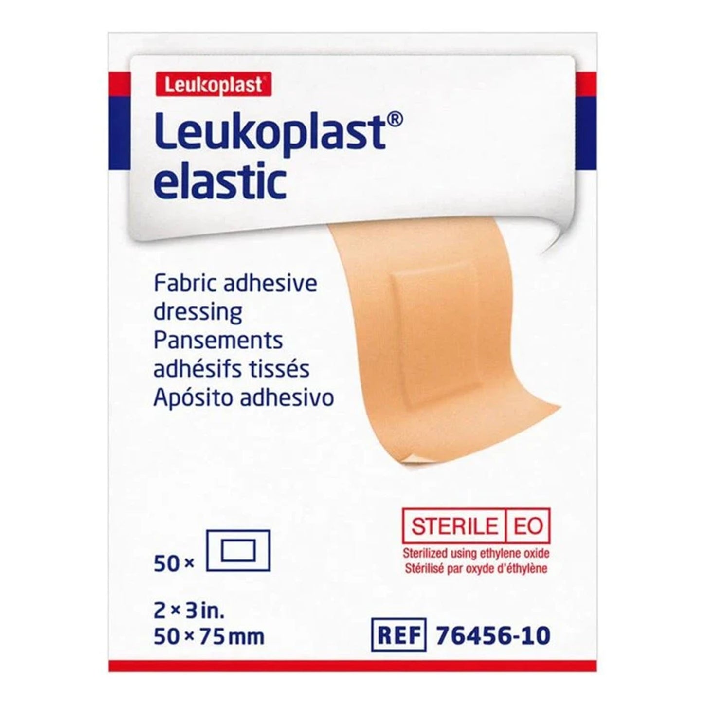 Leukoplast® Elastic Adhesive Strip Tan 1-1/2" x 2" Case of 1200