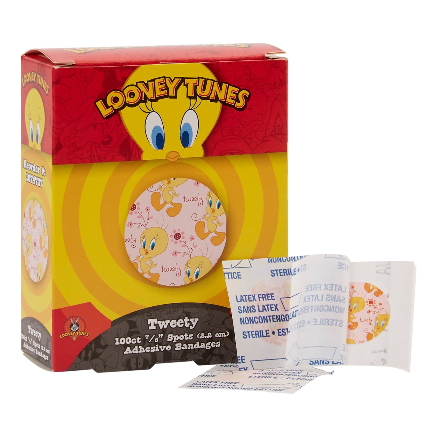 Looney Tunes™ Stat Strip® Adhesive Spot Bandage Tweety 7/8" 1 Each
