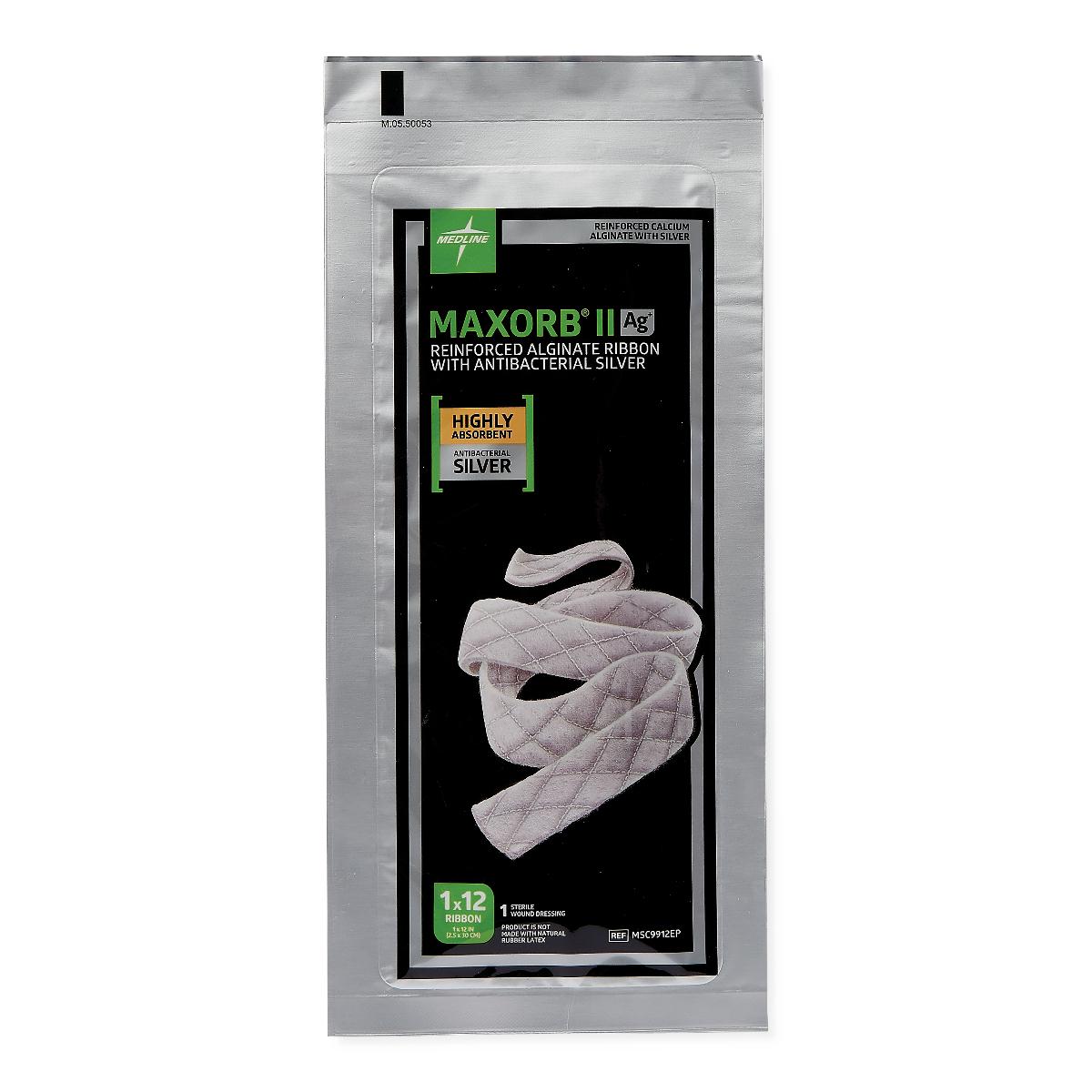 Maxorb II Silver Alginate Dressings 1" x 12" Each 