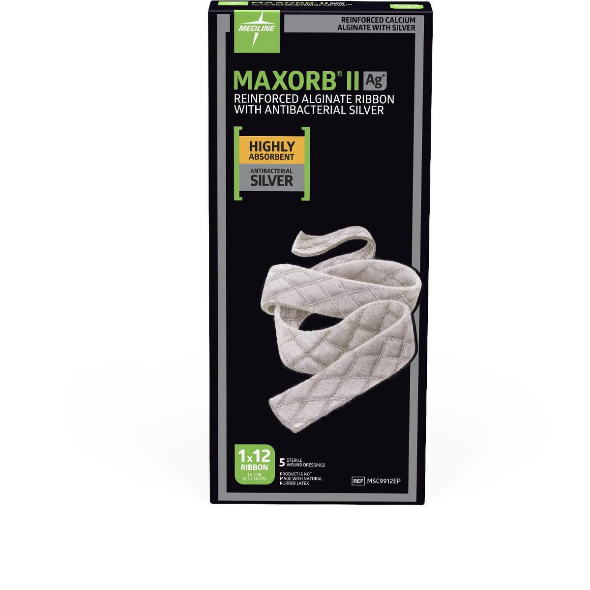 Maxorb II Silver Alginate Dressings 1" x 12" Each 