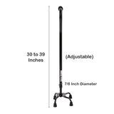 McKesson Adjustable Steel Offset Quad Cane 