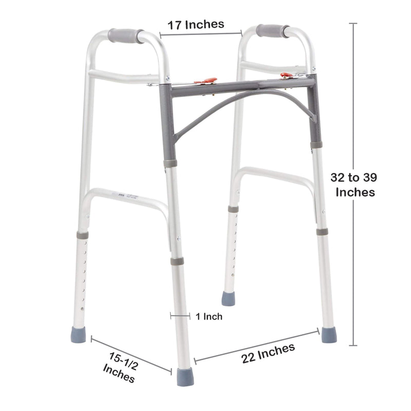McKesson Adult Aluminum Folding Walker 