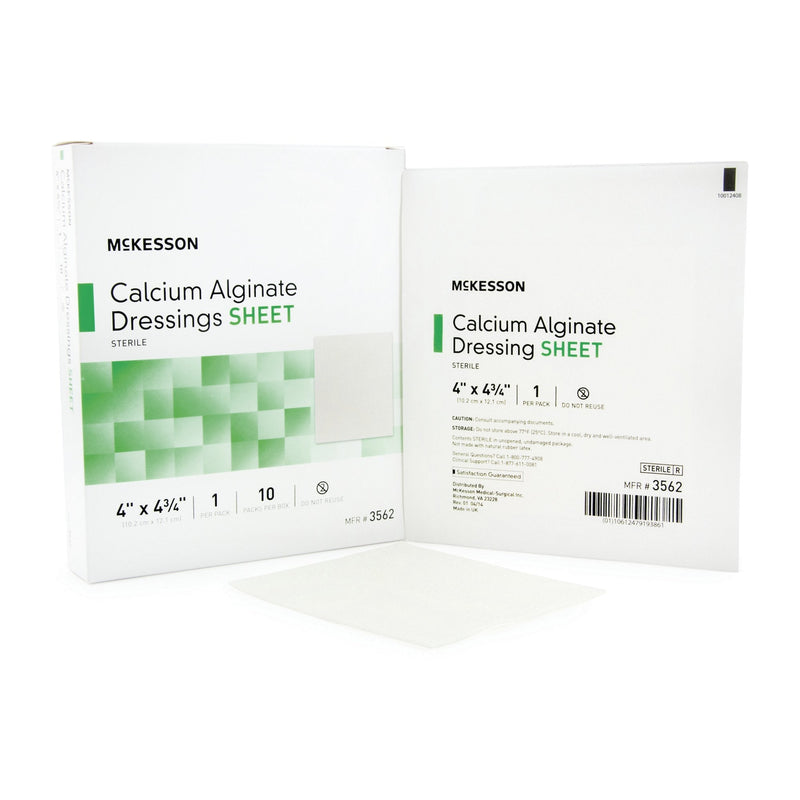 McKesson Alginate Dressing - Rectangle 4" x 4.75 Box of 10 