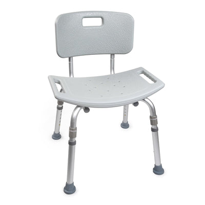McKesson Aluminum Bath Transfer Bench with Removable Back 
