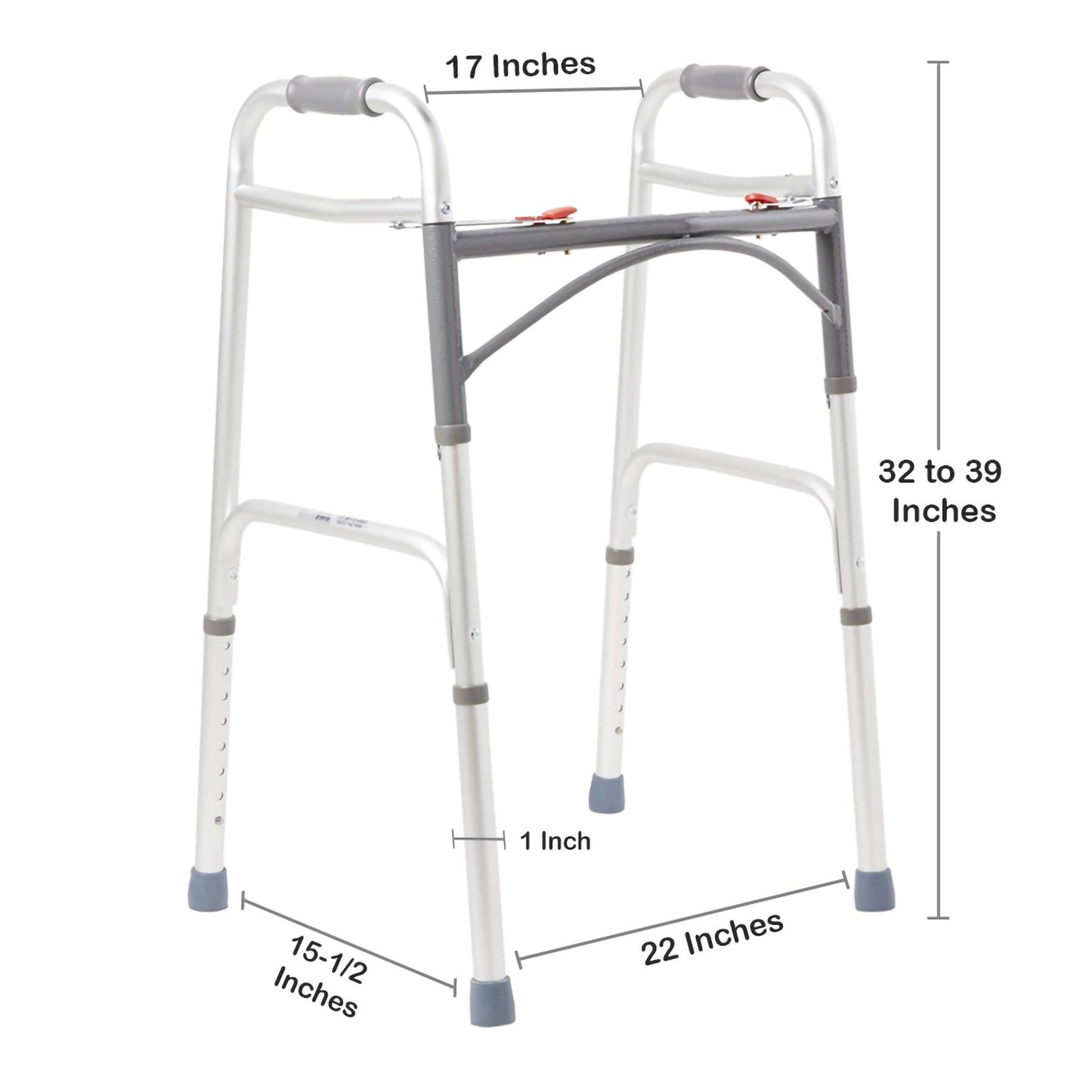 McKesson Aluminum Folding Walker Junior 25" – 32¼" 