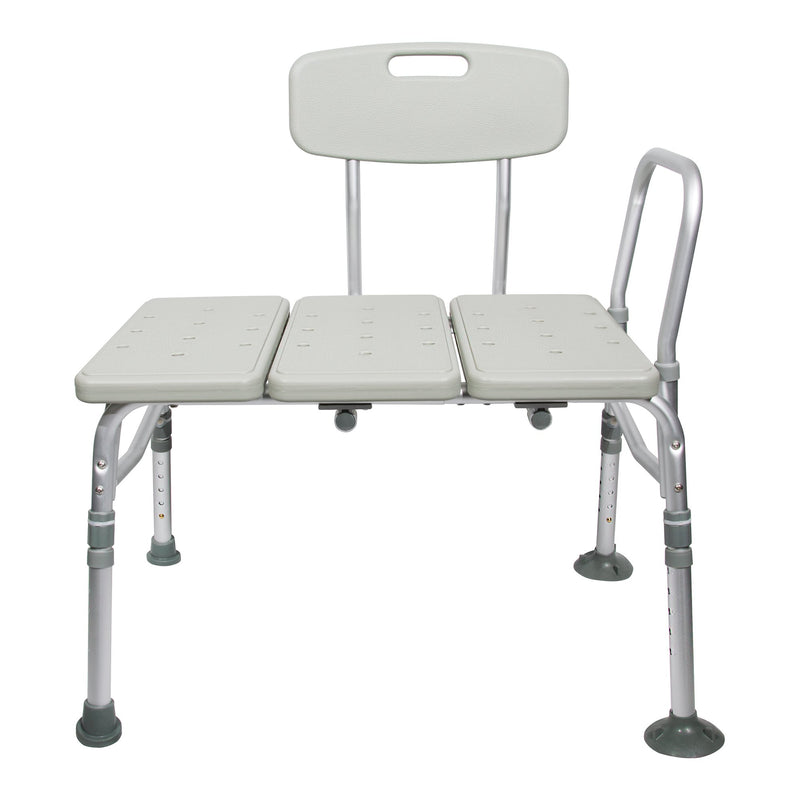 McKesson Aluminum Transfer Bench with Reversible Back Beige 
