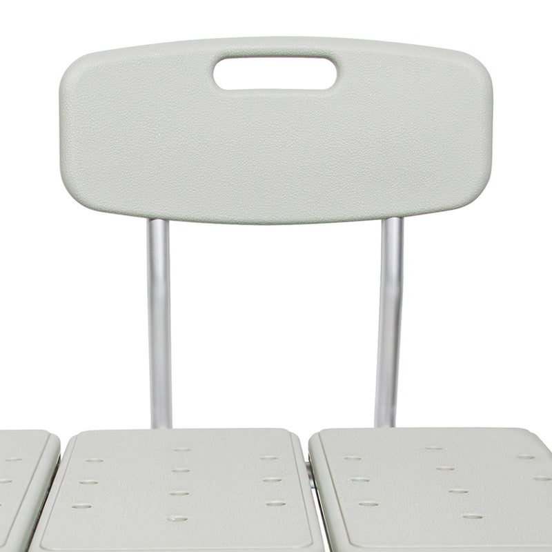 McKesson Aluminum Transfer Bench with Reversible Back Beige 