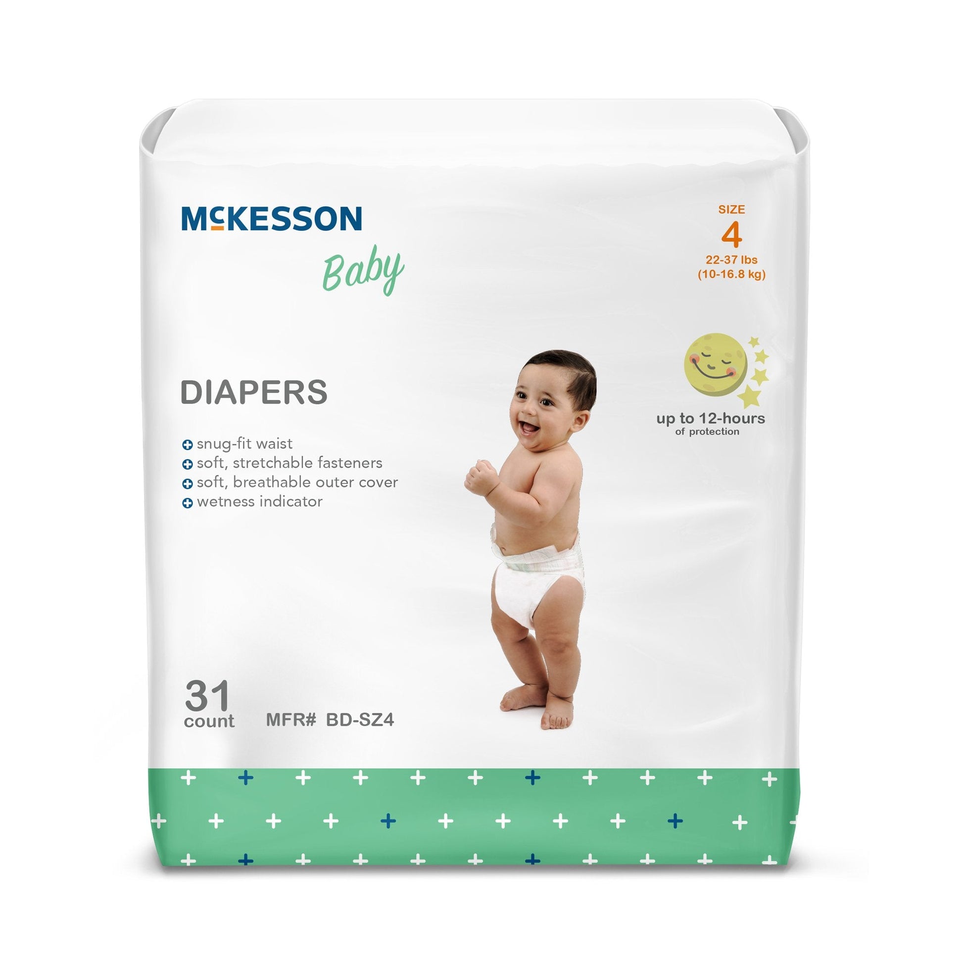 McKesson Baby Diaper - Heavy Absorbency Newborn Breathable Bag of 20