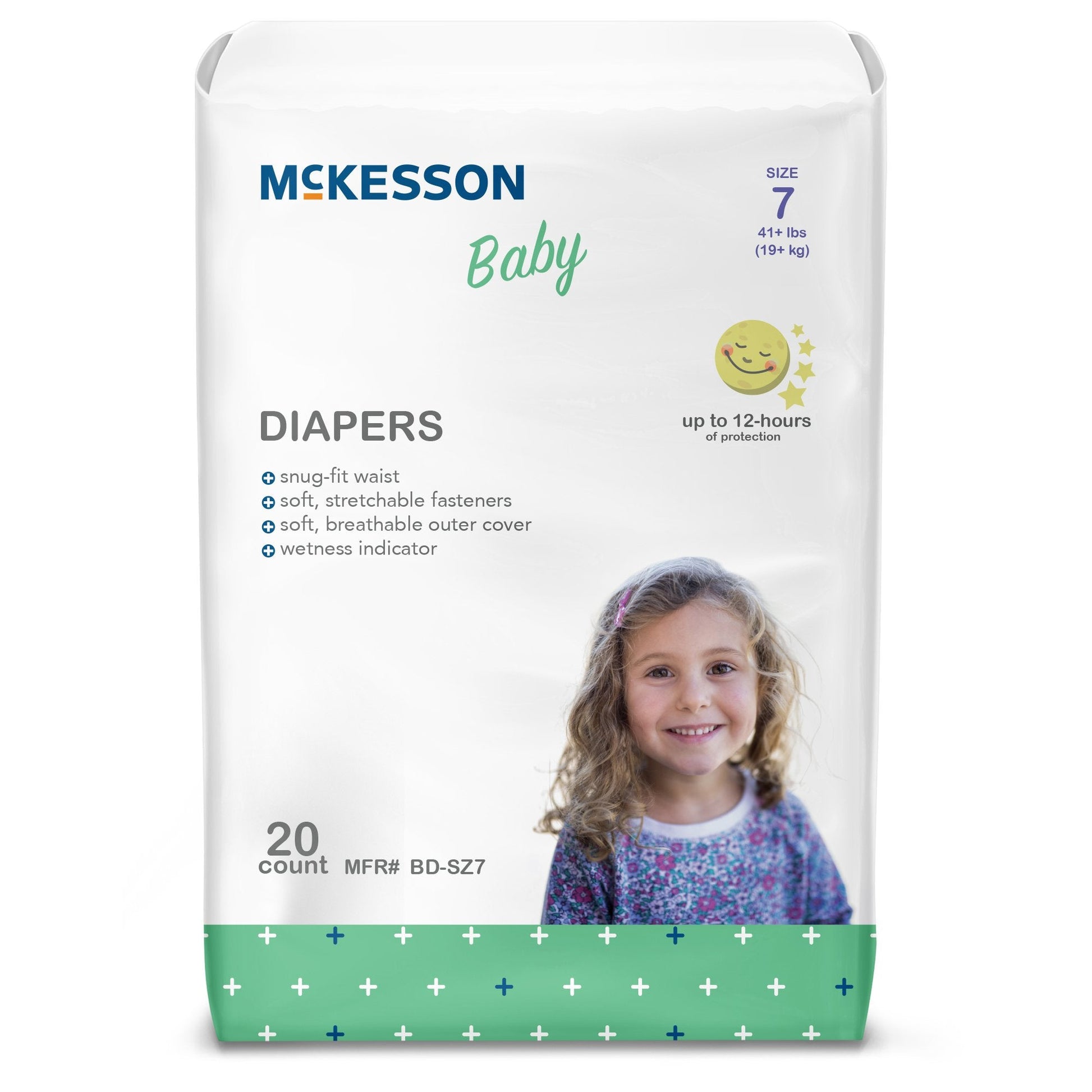 McKesson Baby Diaper - Heavy Absorbency Newborn Breathable Bag of 20