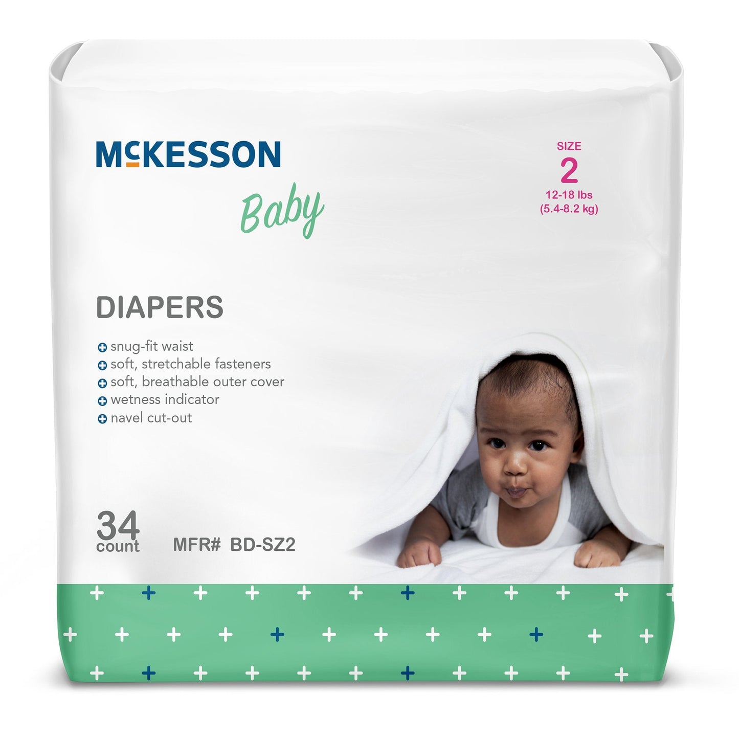 McKesson Baby Diaper - Heavy Absorbency Newborn Breathable Bag of 20