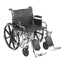 McKesson Bariatric Dual Cross Wheelchair 22" Swing-Away Elevated Legrest 