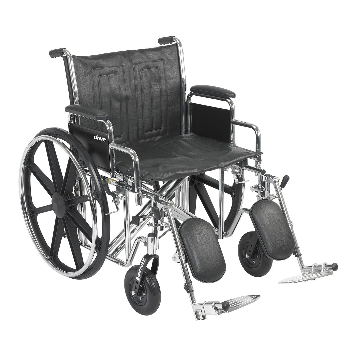 McKesson Bariatric Dual Cross Wheelchair 22" Swing-Away Elevated Legrest 