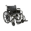 McKesson Bariatric Dual Cross Wheelchair 22" Swing-Away Elevated Legrest 