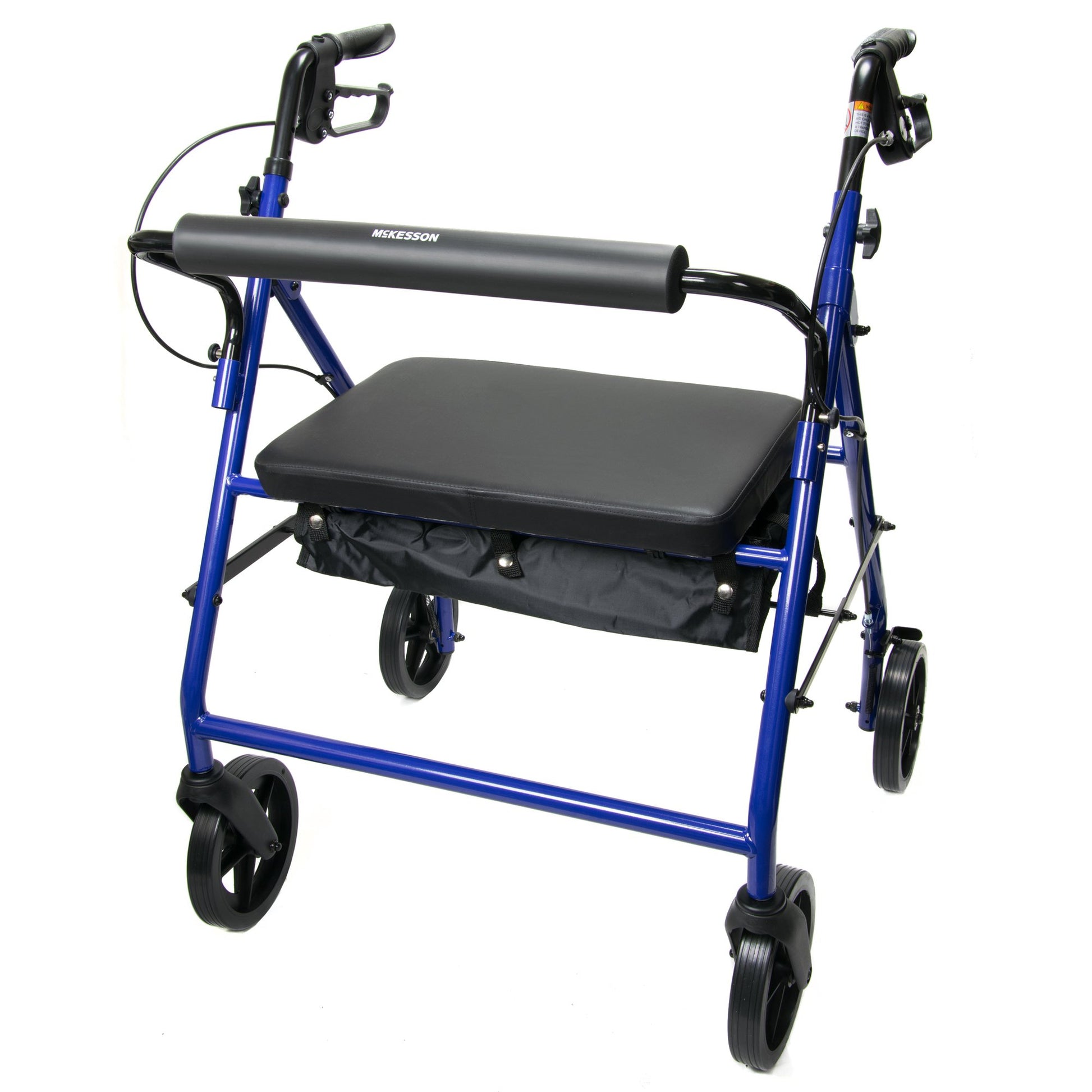McKesson Bariatric Folding Steel Four-Wheel Rollator Red 400 lbs. 