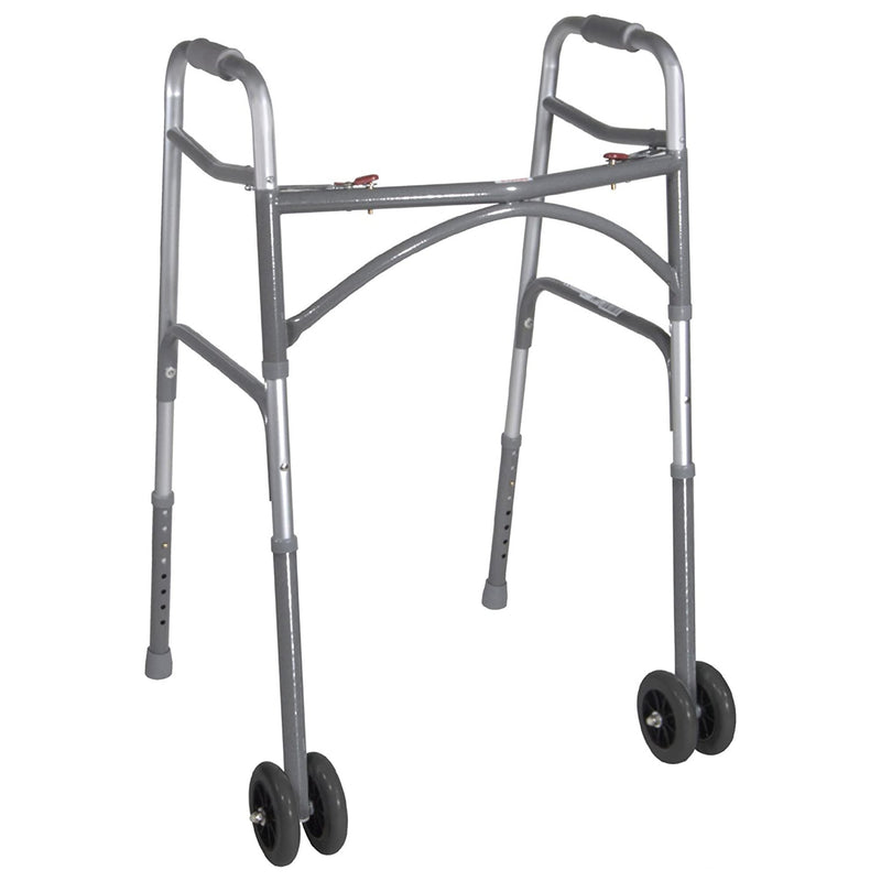 McKesson Bariatric Folding Walker with Wheels 
