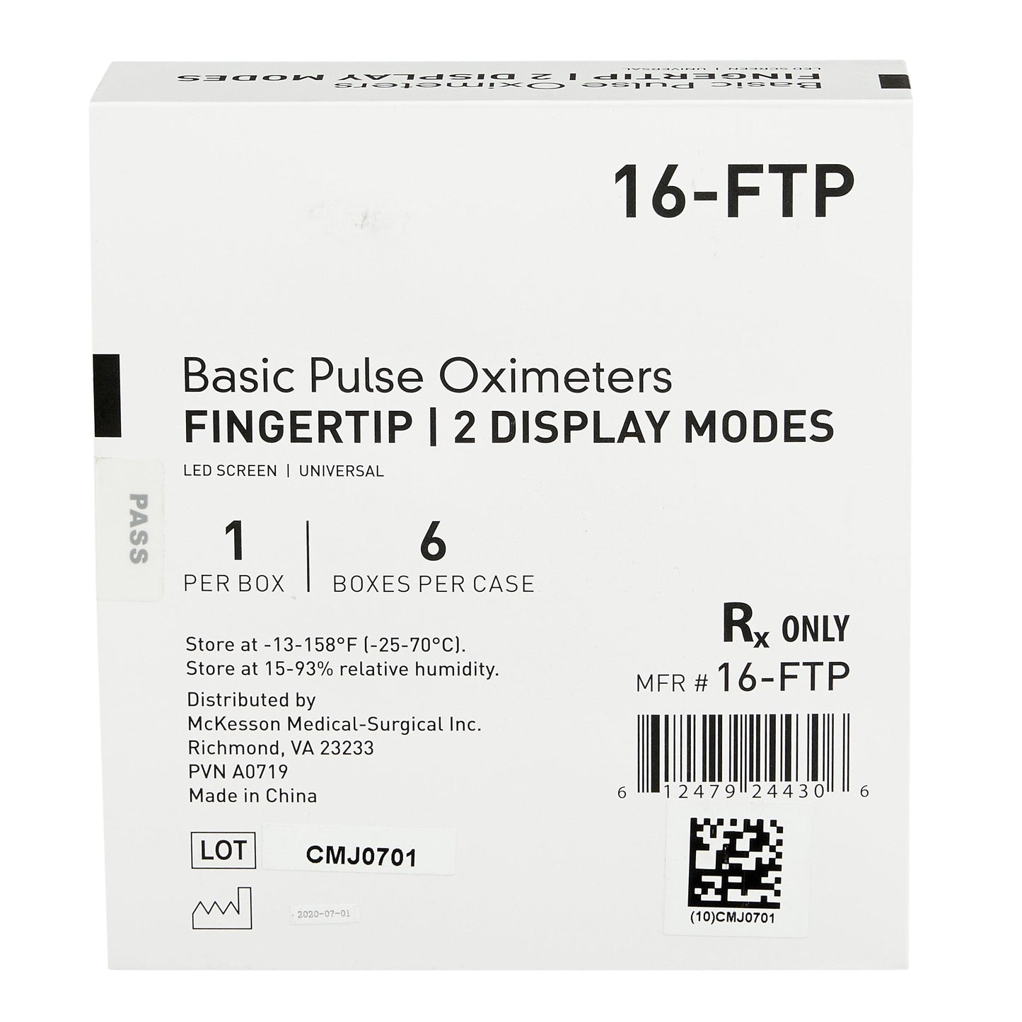 McKesson Fingertip Pulse Oximeter 