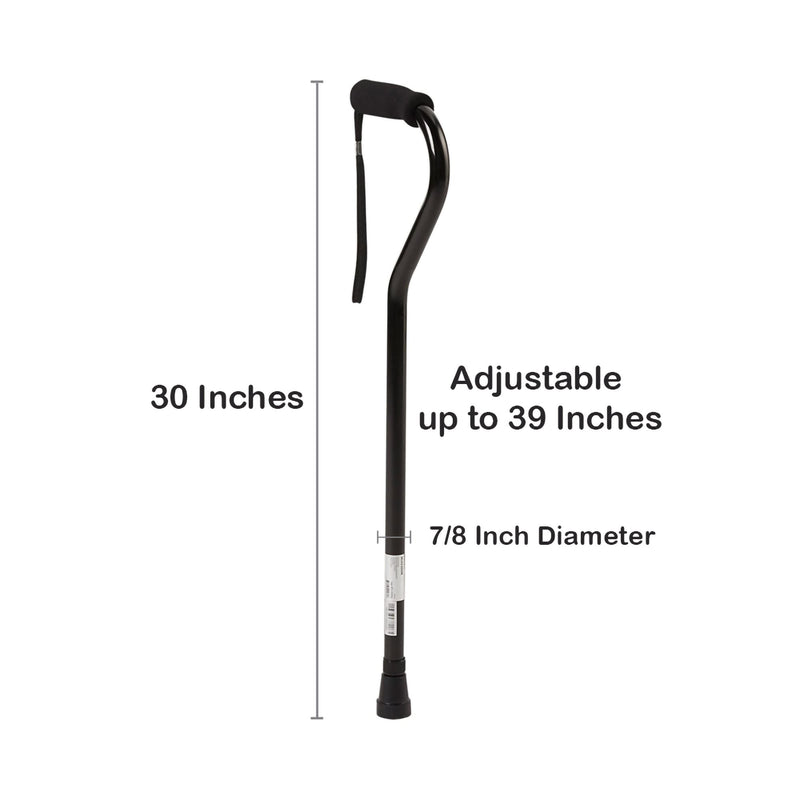 McKesson Aluminum Offset Cane Black 