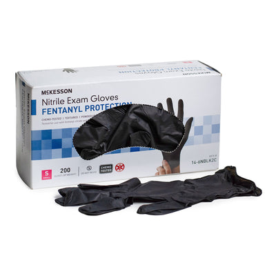 McKesson Confiderm Black Nitrile Exam Gloves