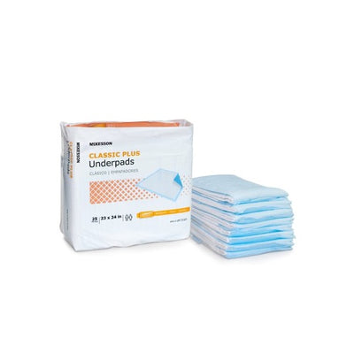 McKesson Classic Plus Underpads 23 x 24 Inch Bag of 25 