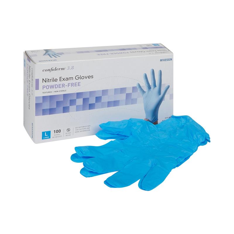 McKesson Confiderm® 3.8 Nitrile Exam Glove S Box of 100 