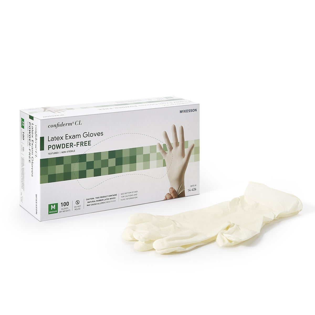McKesson Confiderm® CL Latex Exam Glove S Box of 100 