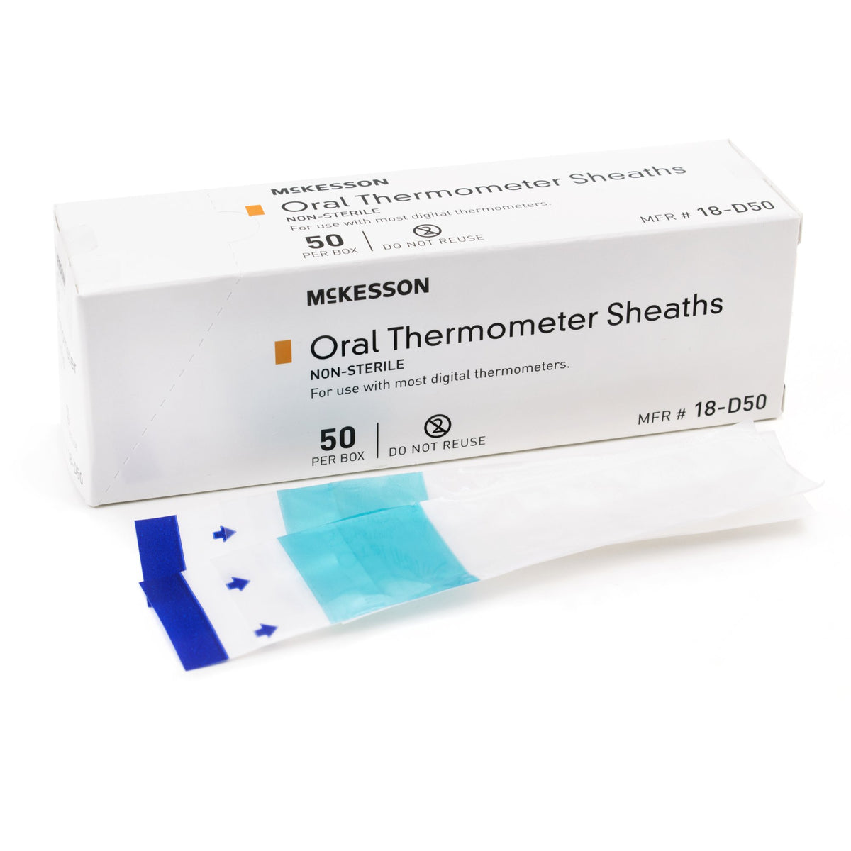 McKesson Digital Oral Thermometer Sheath Box of 50 