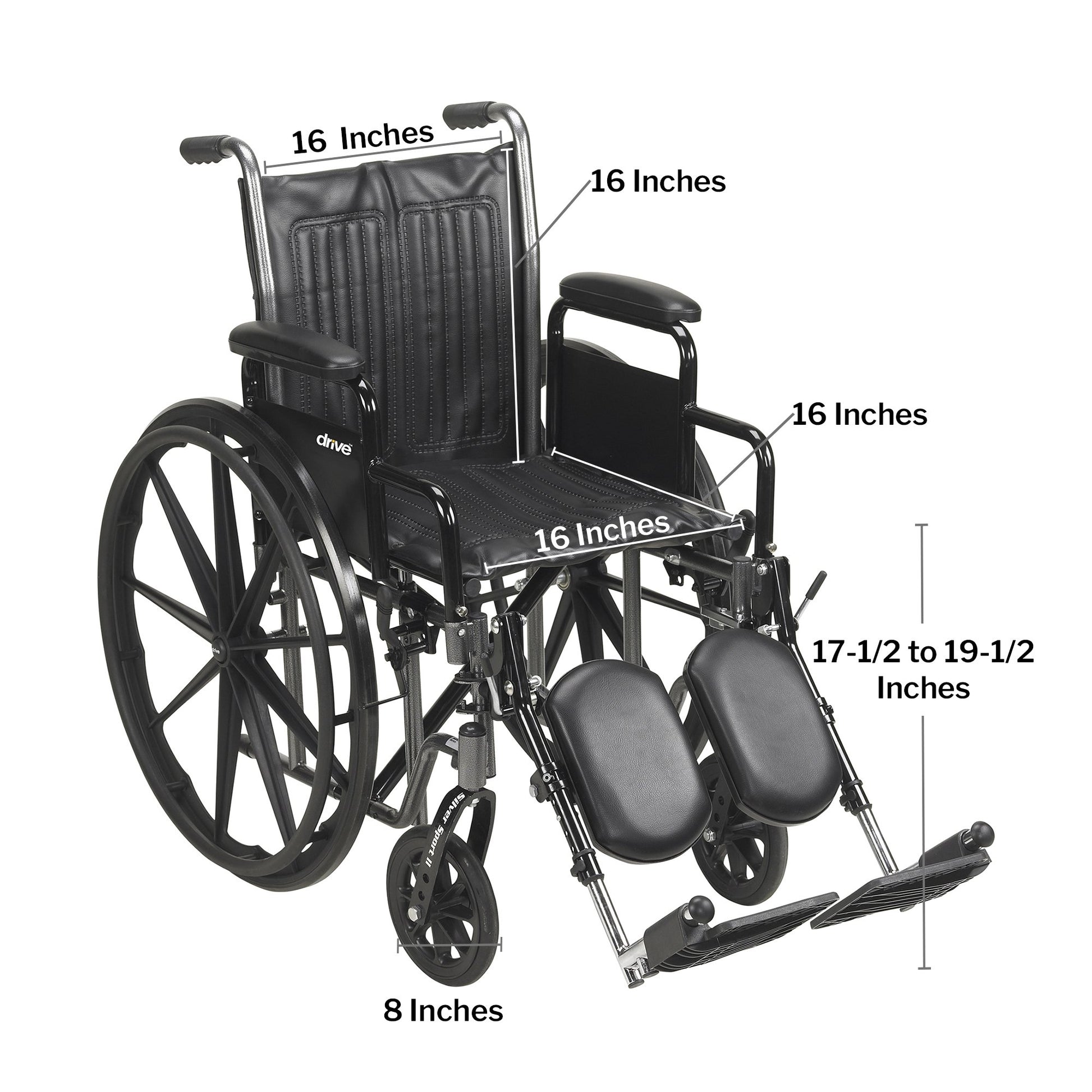 McKesson Dual Axle Wheelchair Swing-Away Footrest 