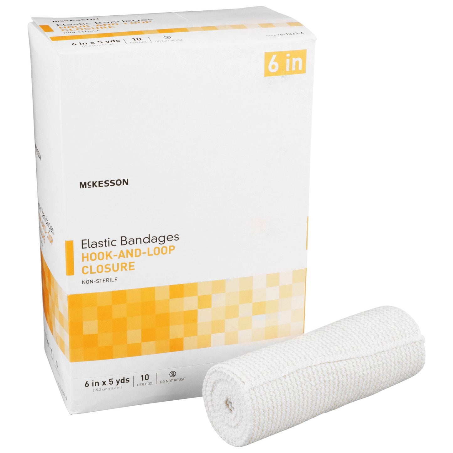 McKesson Elastic Bandage Hook and Loop Closure 2 Inch x 5 Yard Box of 10 