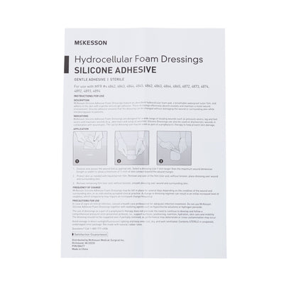 McKesson Foam Dressing With Border Film Backing 3 x 3 Inch Box of 10 