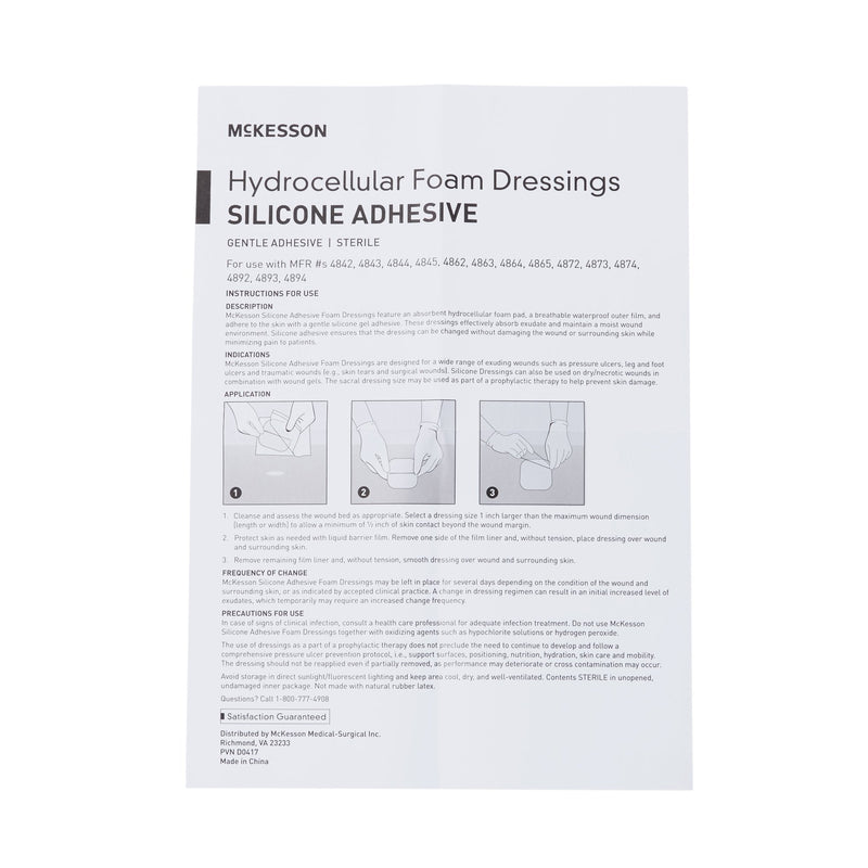 McKesson Foam Dressing With Border Film Backing 3 x 3 Inch Box of 10 