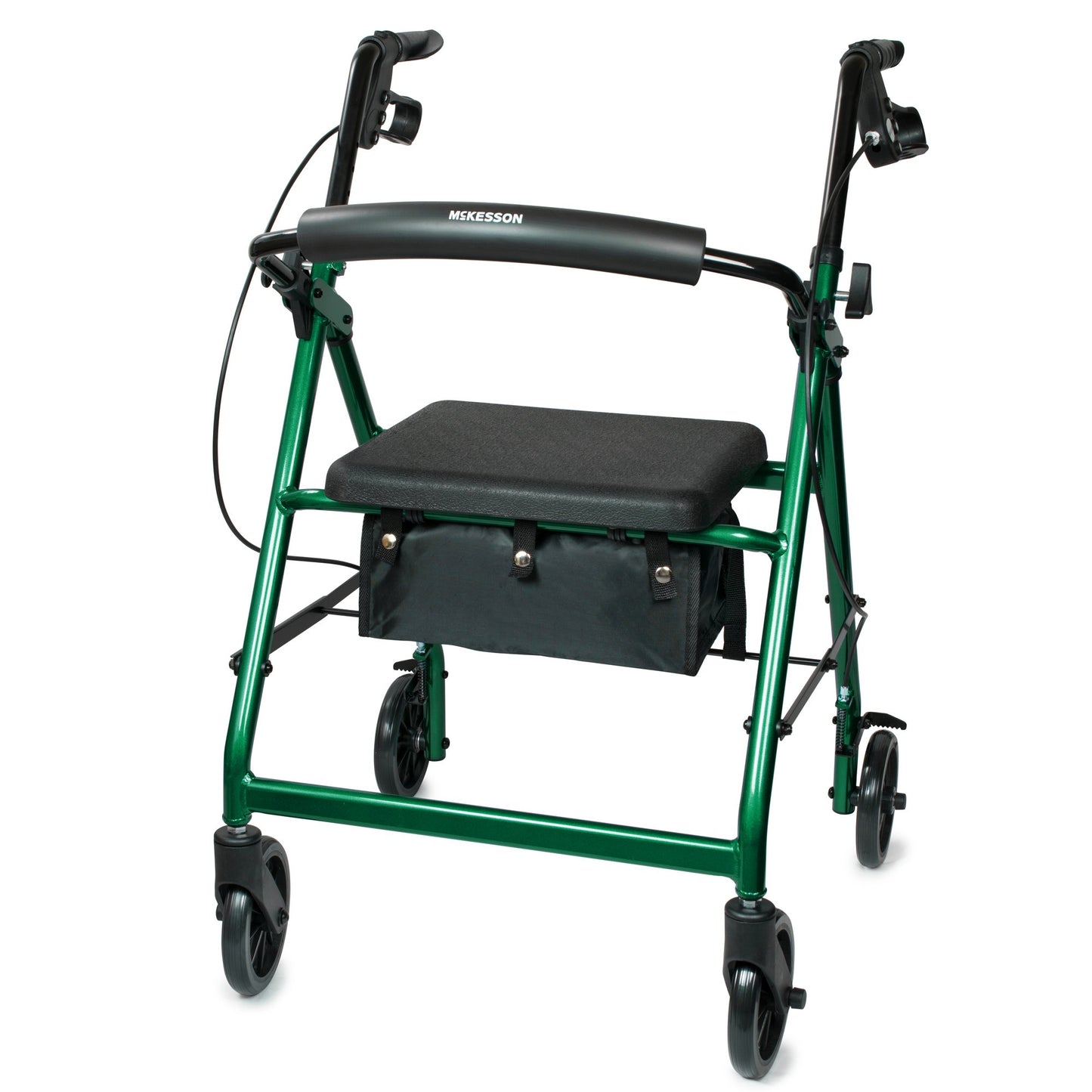 McKesson Folding Aluminum Four-Wheel Rollator Green 