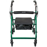 McKesson Folding Aluminum Four-Wheel Rollator Green 