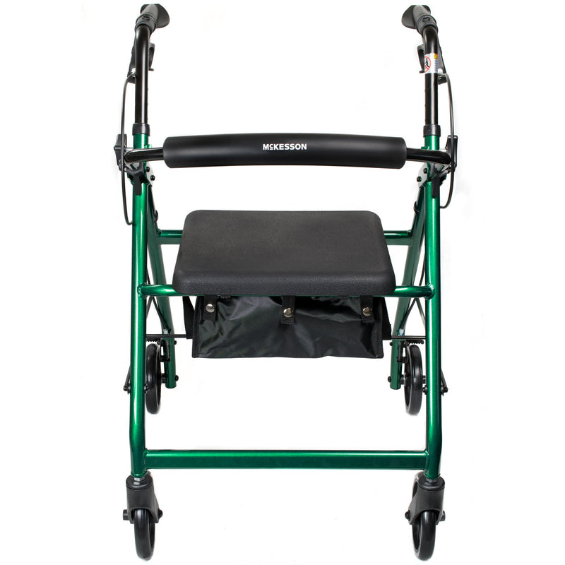 McKesson Folding Aluminum Four-Wheel Rollator Green 