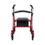 McKesson Folding Steel Four-Wheel Rollator Red 