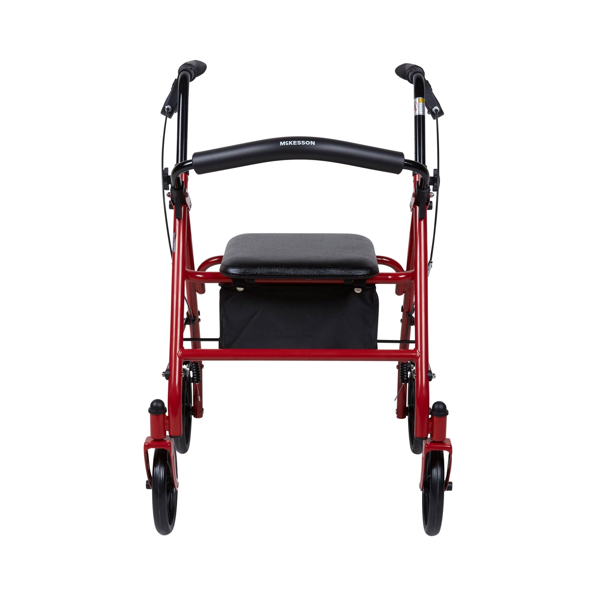 McKesson Folding Steel Four-Wheel Rollator Red 
