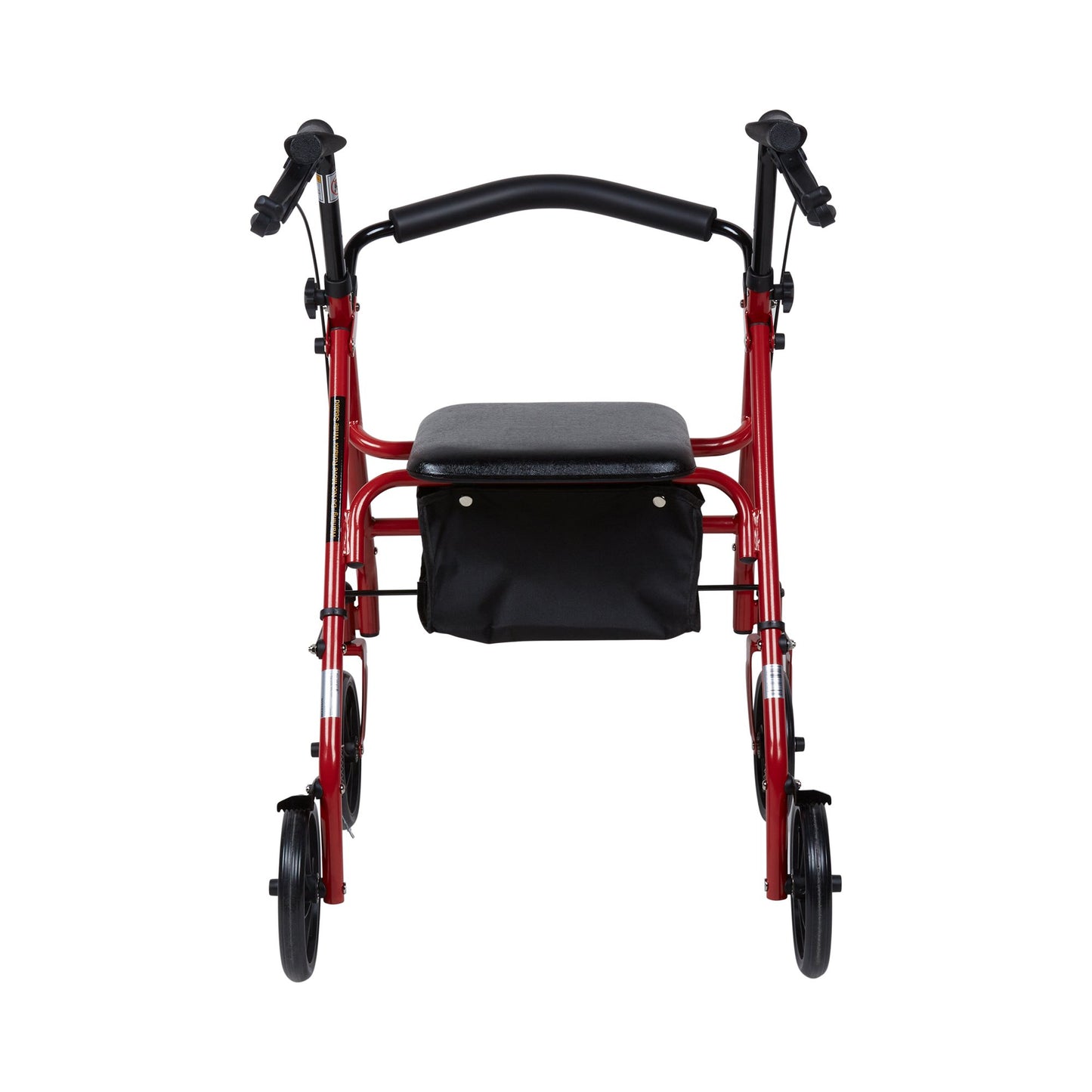 McKesson Folding Steel Four-Wheel Rollator Red 
