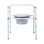 McKesson Folding Steel Frame Commode with 7.5 QT Bucket Blue 13.75 inch 