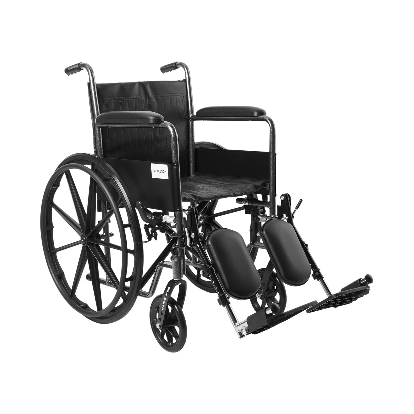 McKesson Heavy Duty Wheelchair Dual Axle Full Length Arm 