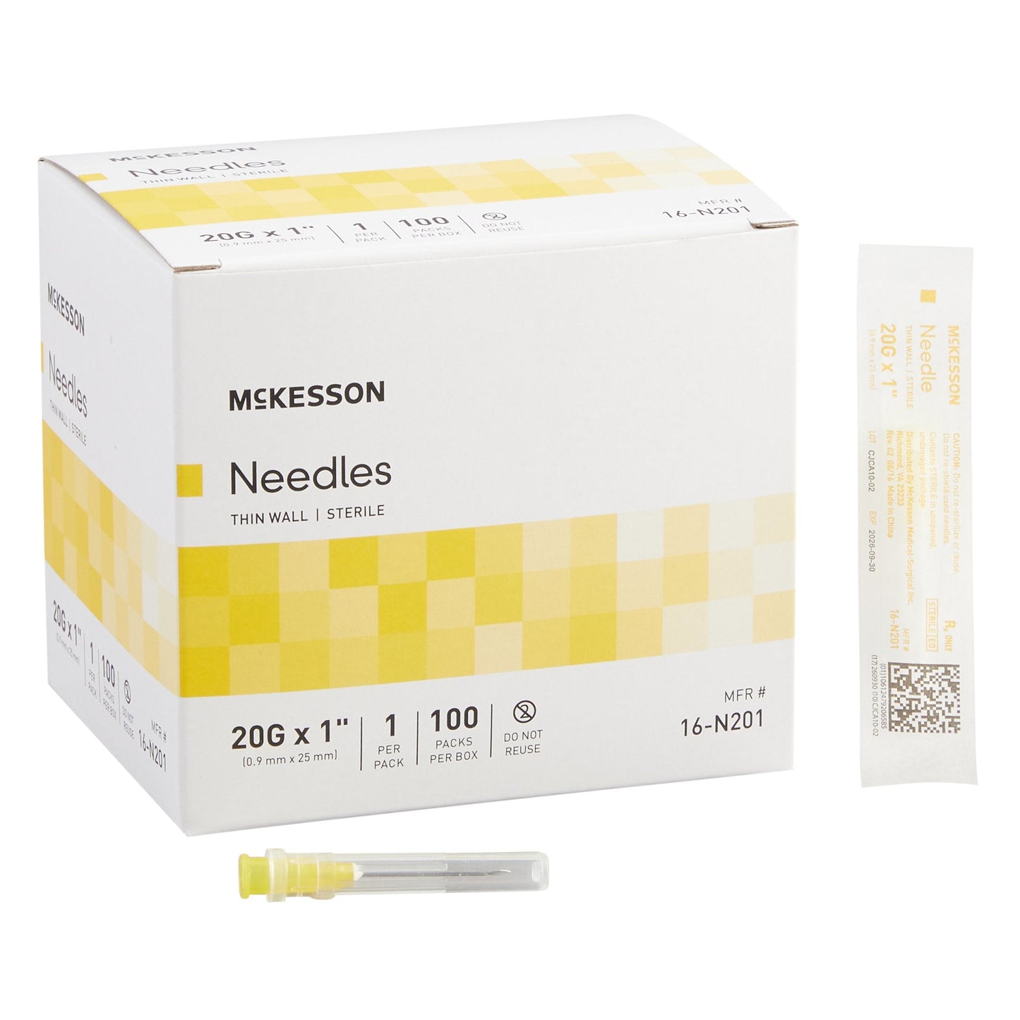 McKesson Hypodermic Needles 18 G 1" Inch 