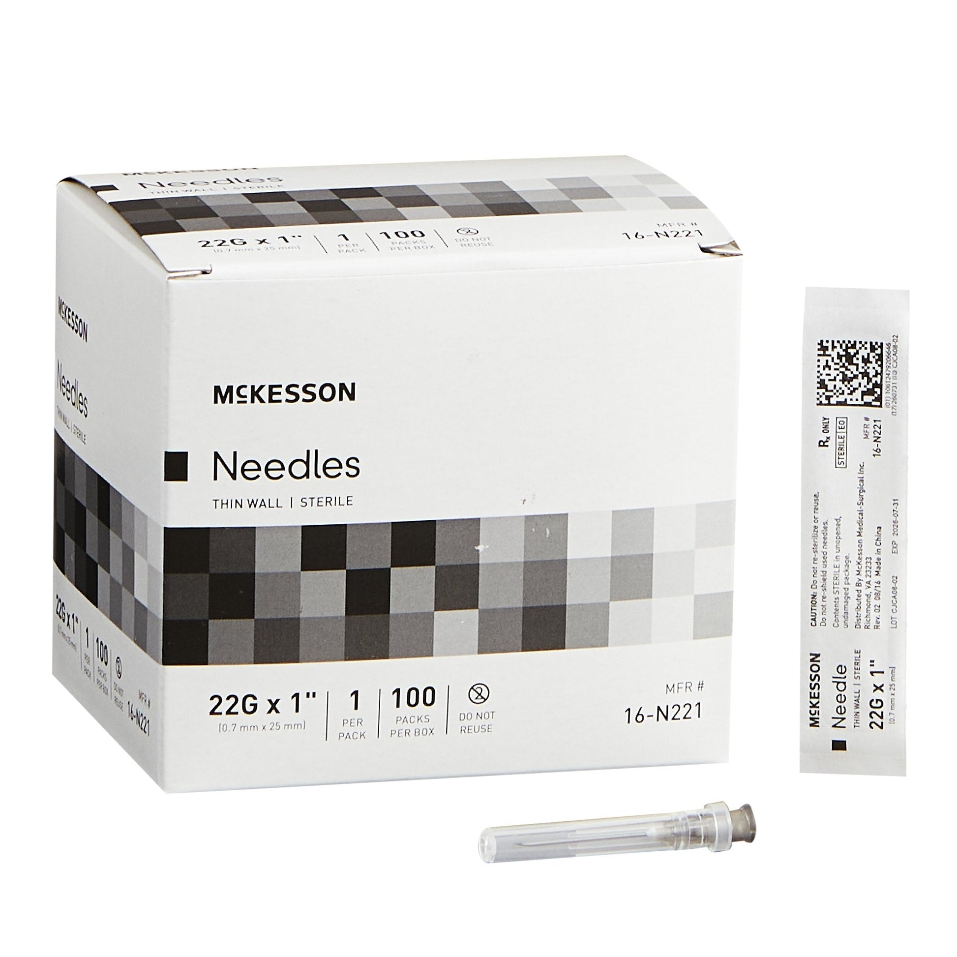 McKesson Hypodermic Needles 18 G 1" Inch 