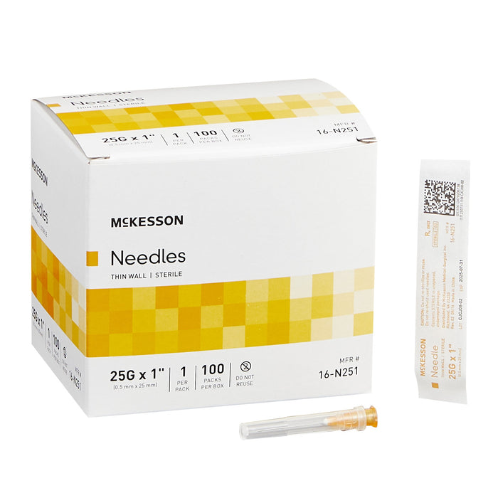 McKesson Hypodermic Needles 18 G 1" Inch 
