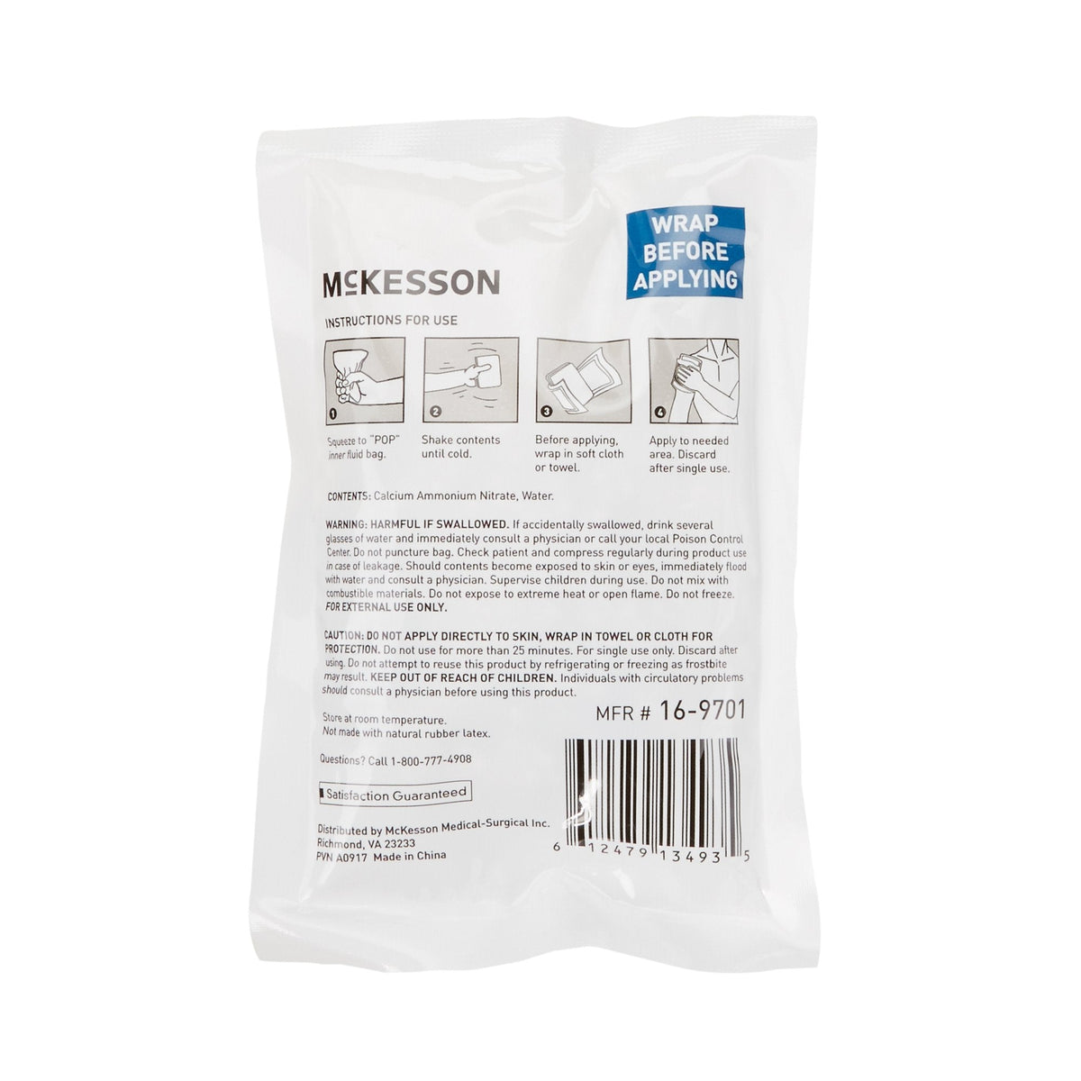 McKesson Instant Cold Compress 4 x 6 inch Case of 24 