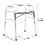 McKesson Junior Aluminum Folding Walker 25" – 32" 