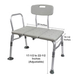 McKesson Knocked Down Bariatric Bath Transfer Bench 500 lbs. 18-1/4" to 23-1/4" 