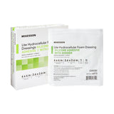McKesson Lite Silicone Dressings Gel Adhesive with Border Thin Silicone Dressings Foam Dressing 3" x 3" 1 Each 