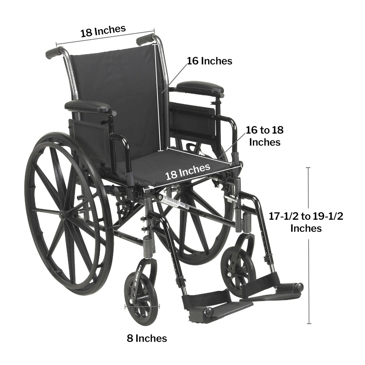 McKesson Manual Lightweight Wheelchair 