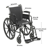 McKesson Manual Lightweight Wheelchair 