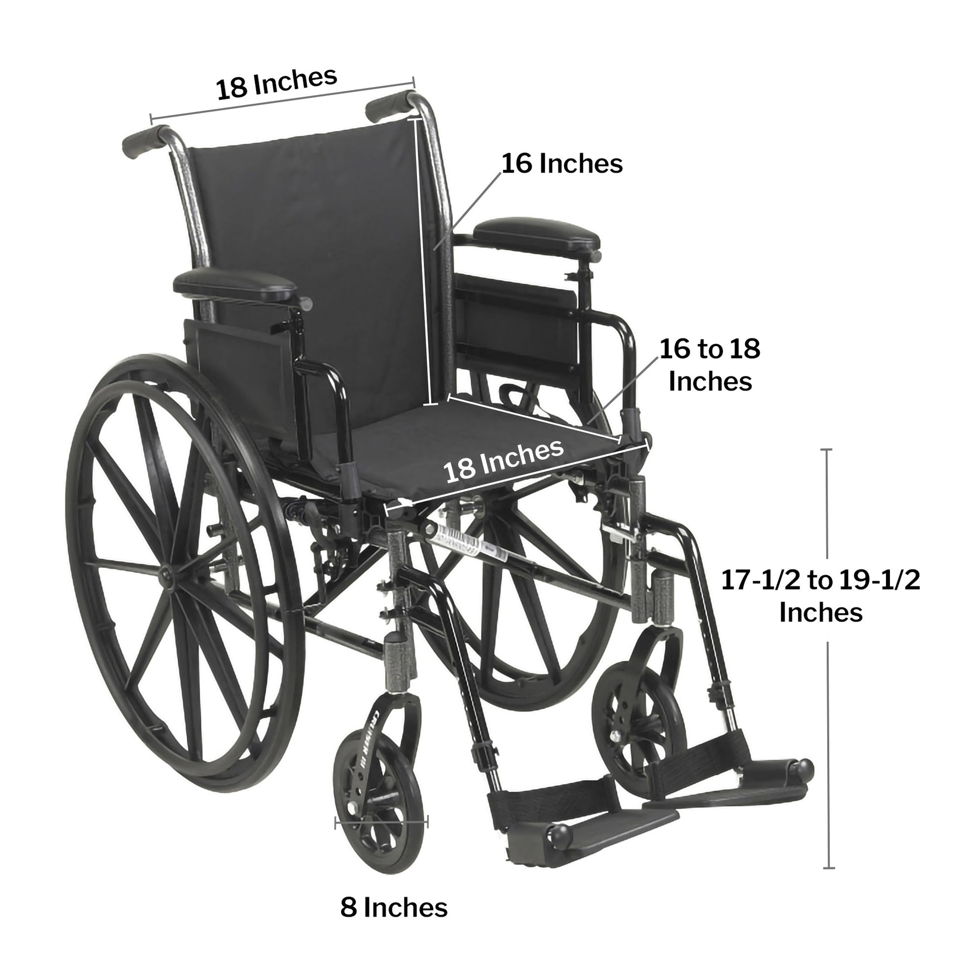 McKesson Manual Lightweight Wheelchair 