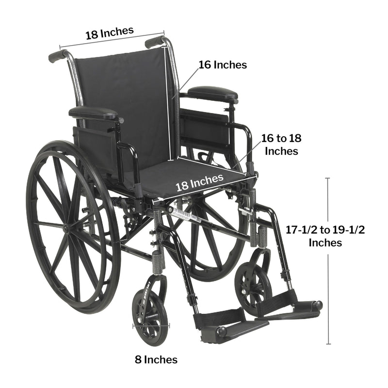 McKesson Manual Lightweight Wheelchair 
